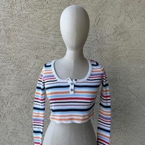 AMERICAN EAGLE MULTI COLOUR KNIT LONGSLEEVE TOP